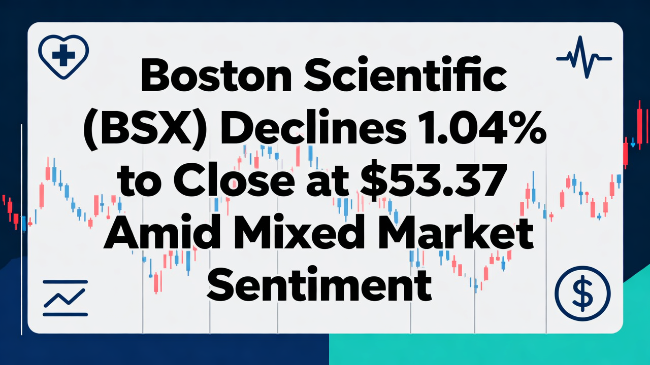Boston Scientific (BSX) Declines 1.04% to Close at $53.37 Amid Mixed Market Sentiment
