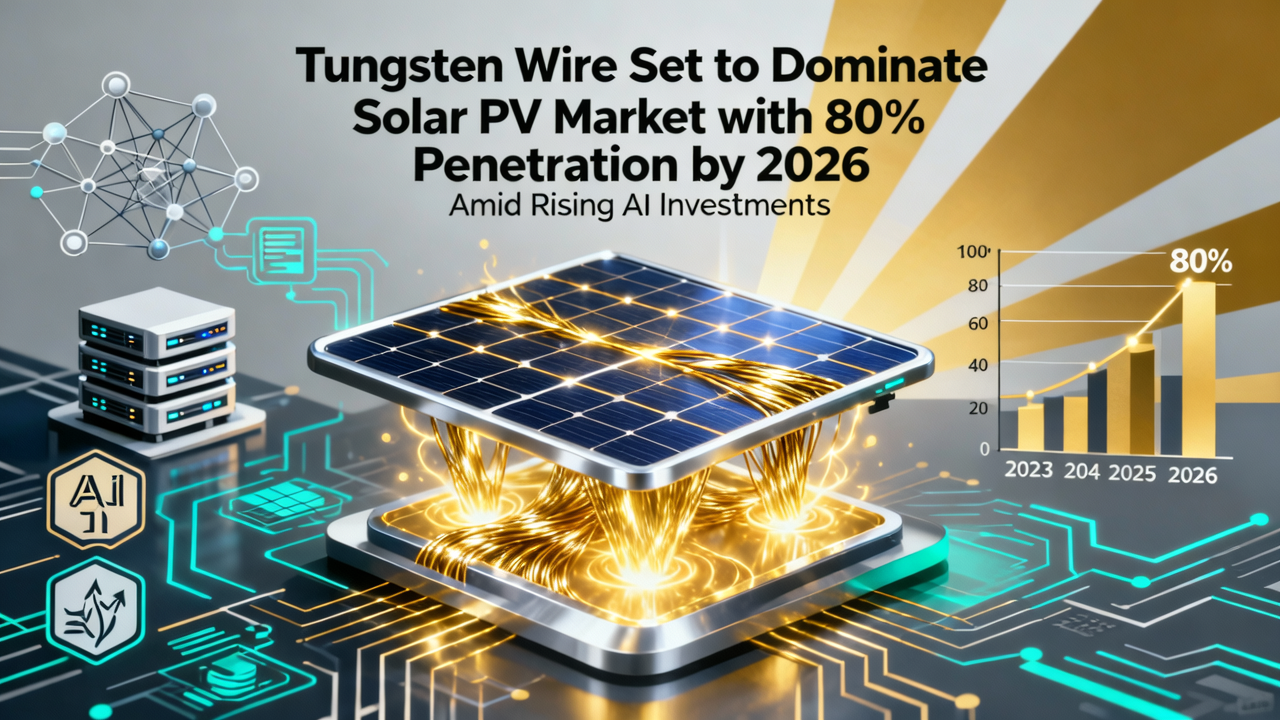 Tungsten Wire Set to Dominate Solar PV Market with 80% Penetration by 2026 Amid Rising AI Investments