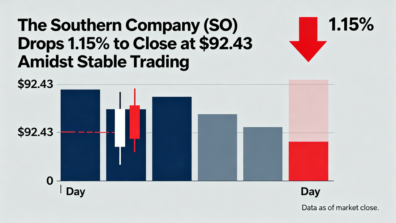 The Southern Company (SO) Drops 1.15% to Close at $92.43 Amidst Stable Trading