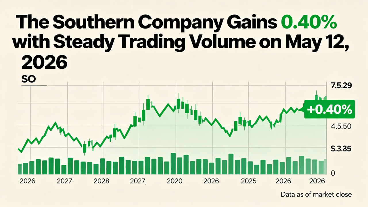 The Southern Company Gains 0.40% with Steady Trading Volume on May 12, 2026