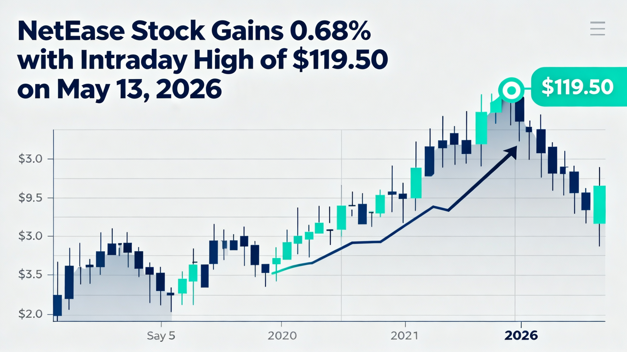 NetEase Stock Gains 0.68% with Intraday High of $119.50 on May 13, 2026