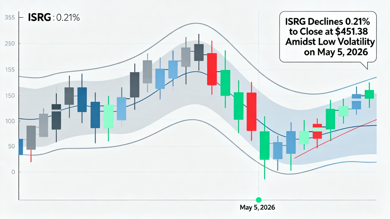 ISRG Declines 0.21% to Close at $451.38 Amidst Low Volatility on May 5, 2026