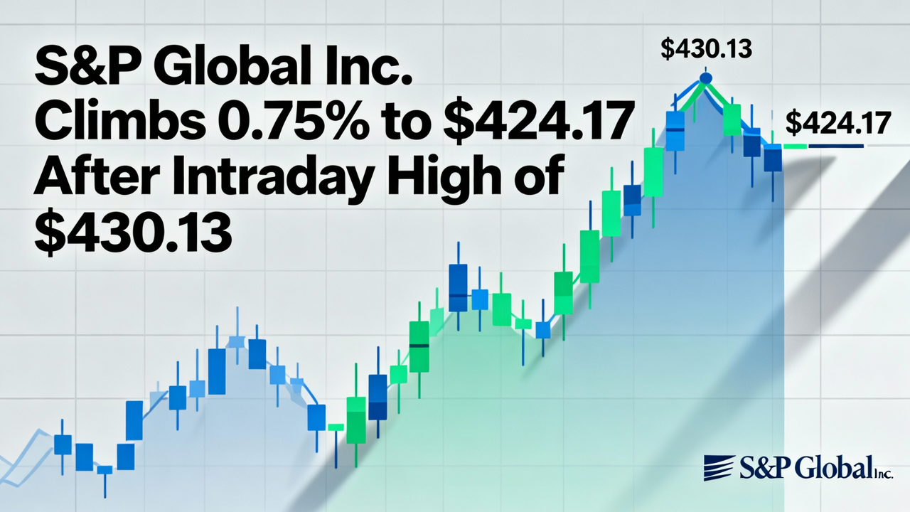S&P Global Inc. Climbs 0.75% to $424.17 After Intraday High of $430.13