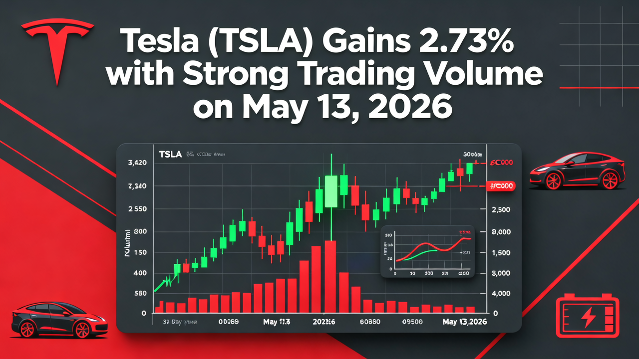 Tesla (TSLA) Gains 2.73% with Strong Trading Volume on May 13, 2026