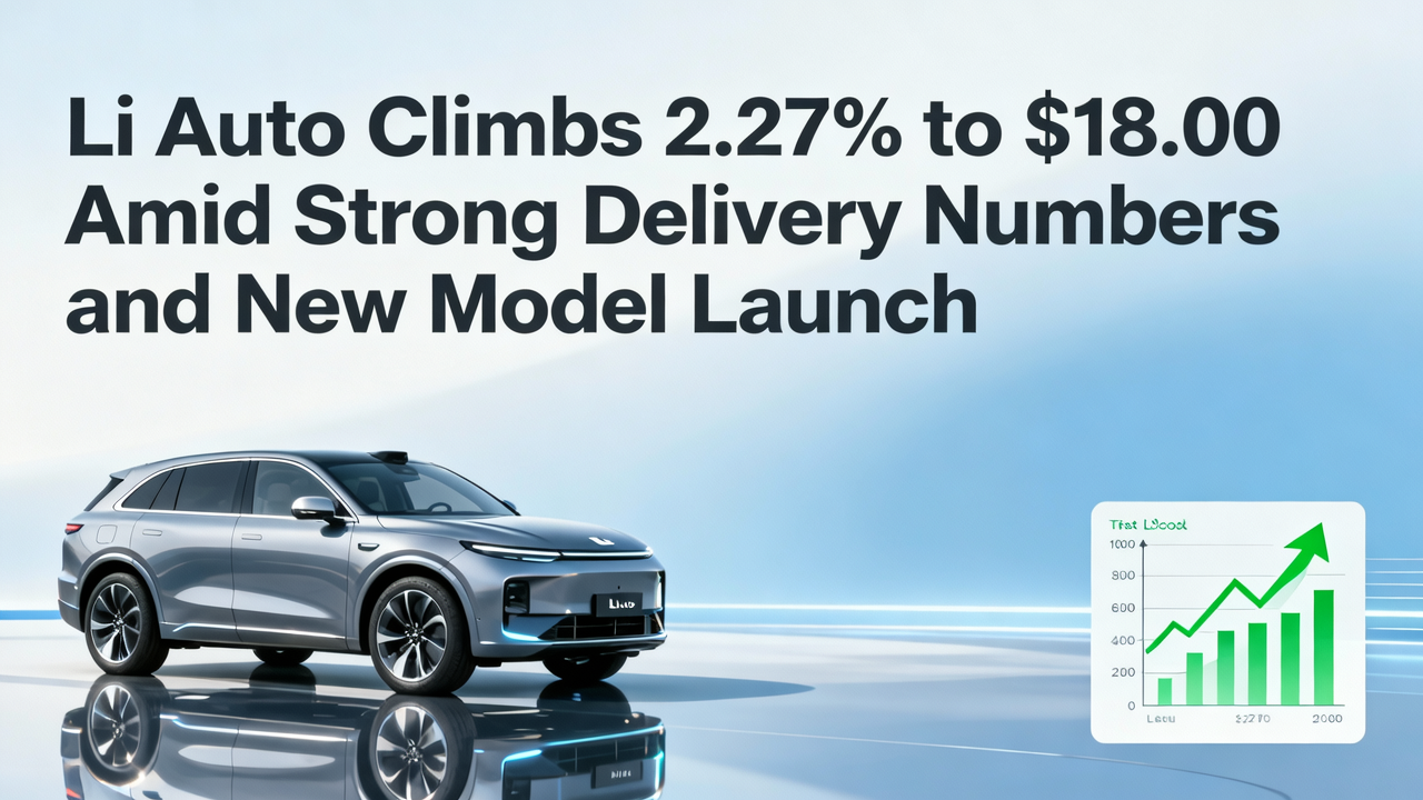Li Auto Climbs 2.27% to $18.00 Amid Strong Delivery Numbers and New Model Launch