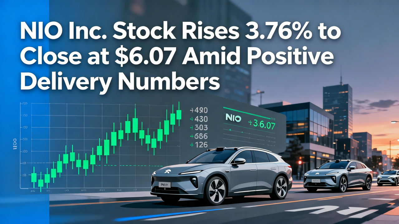 NIO Inc. Stock Rises 3.76% to Close at $6.07 Amid Positive Delivery Numbers