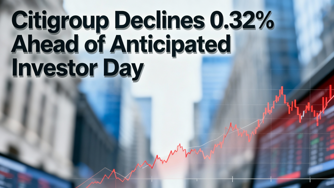 Citigroup Declines 0.32% Ahead of Anticipated Investor Day
