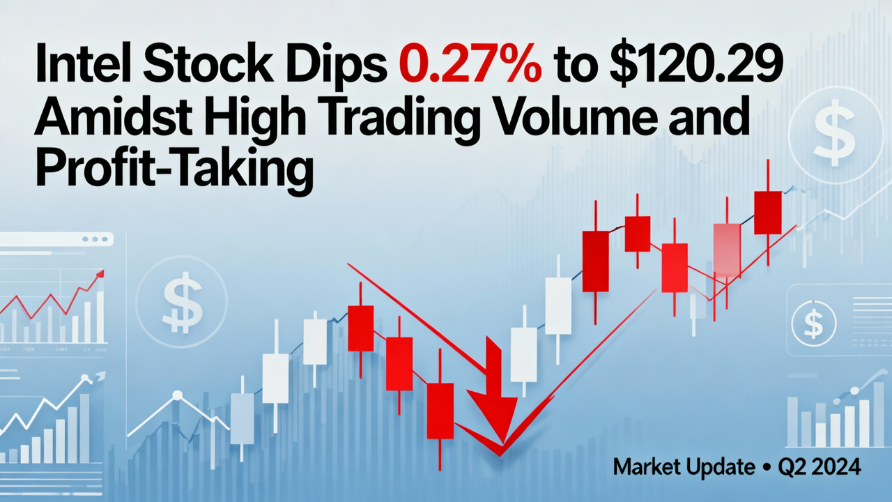Intel Stock Dips 0.27% to $120.29 Amidst High Trading Volume and Profit-Taking