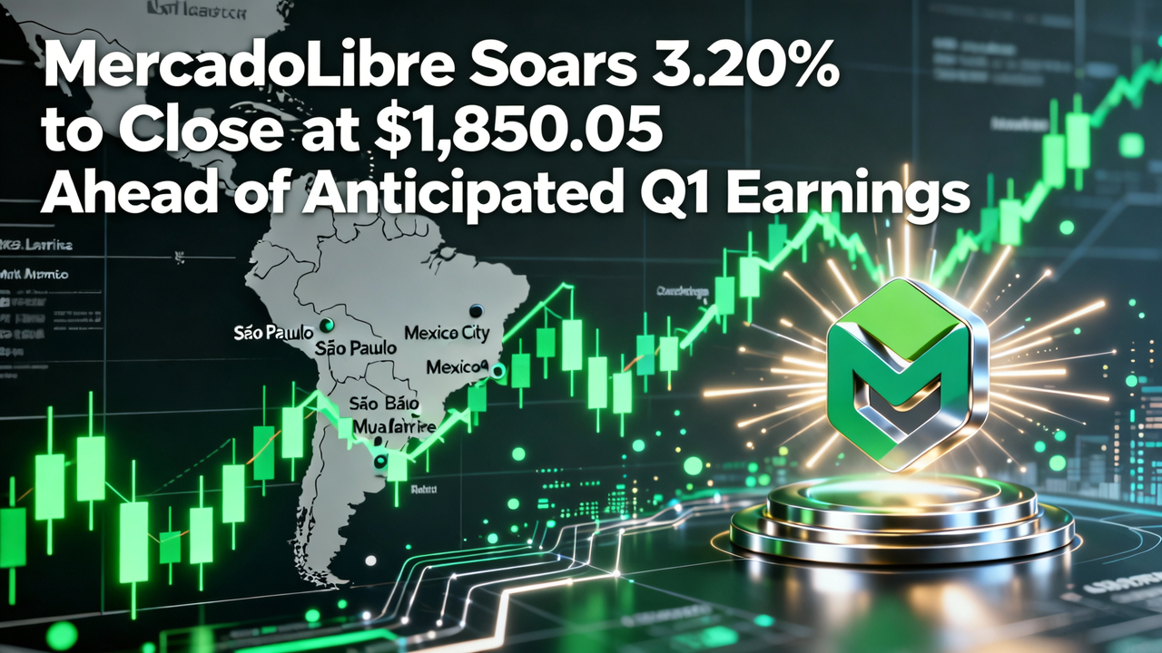 MercadoLibre Soars 3.20% to Close at $1,850.05 Ahead of Anticipated Q1 Earnings