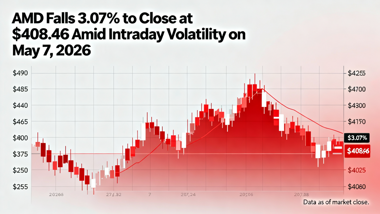 AMD Falls 3.07% to Close at $408.46 Amid Intraday Volatility on May 7, 2026