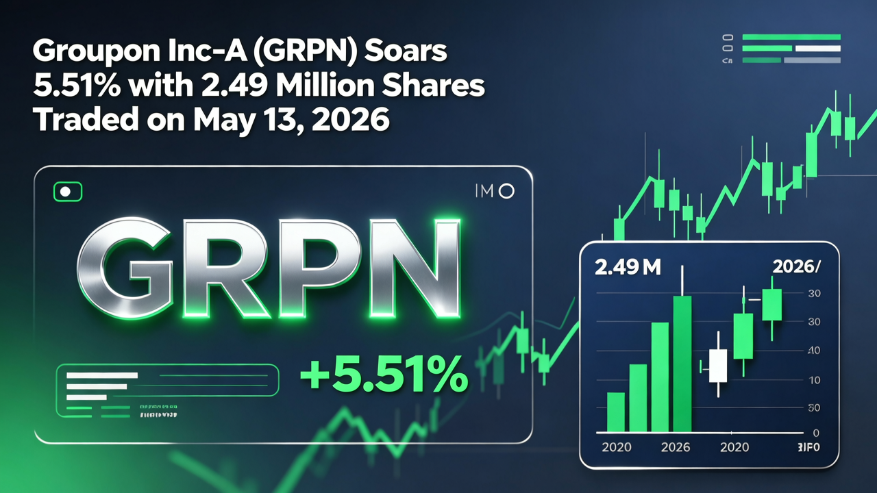 Groupon Inc-A (GRPN) Soars 5.51% with 2.49 Million Shares Traded on May 13, 2026