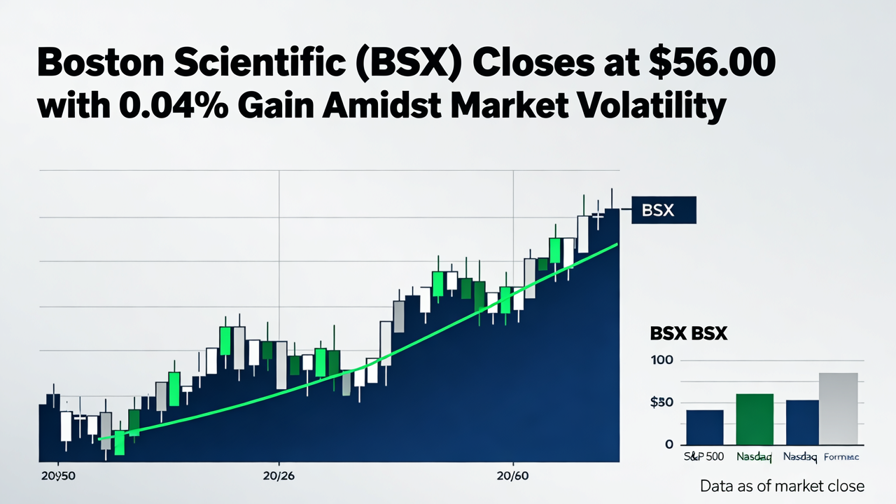 Boston Scientific (BSX) Closes at $56.00 with 0.04% Gain Amidst Market Volatility