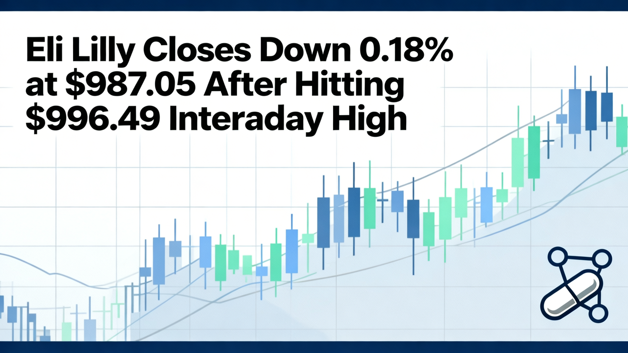 Eli Lilly Closes Down 0.18% at $987.05 After Hitting $996.49 Intraday High