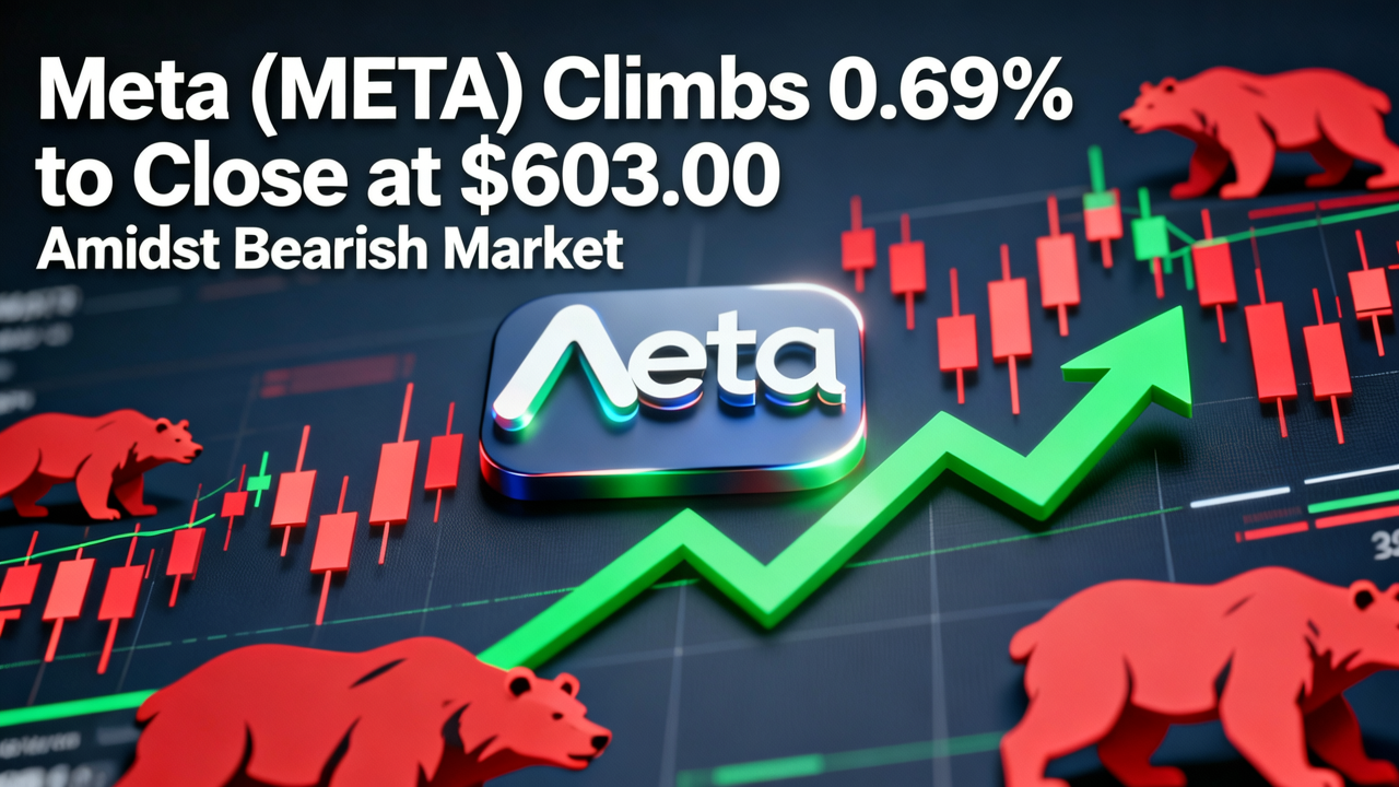 Meta (META) Climbs 0.69% to Close at $603.00 Amidst Bearish Market