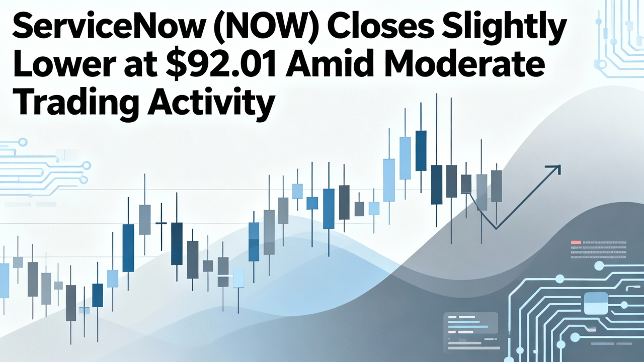 ServiceNow (NOW) Closes Slightly Lower at $92.01 Amid Moderate Trading Activity