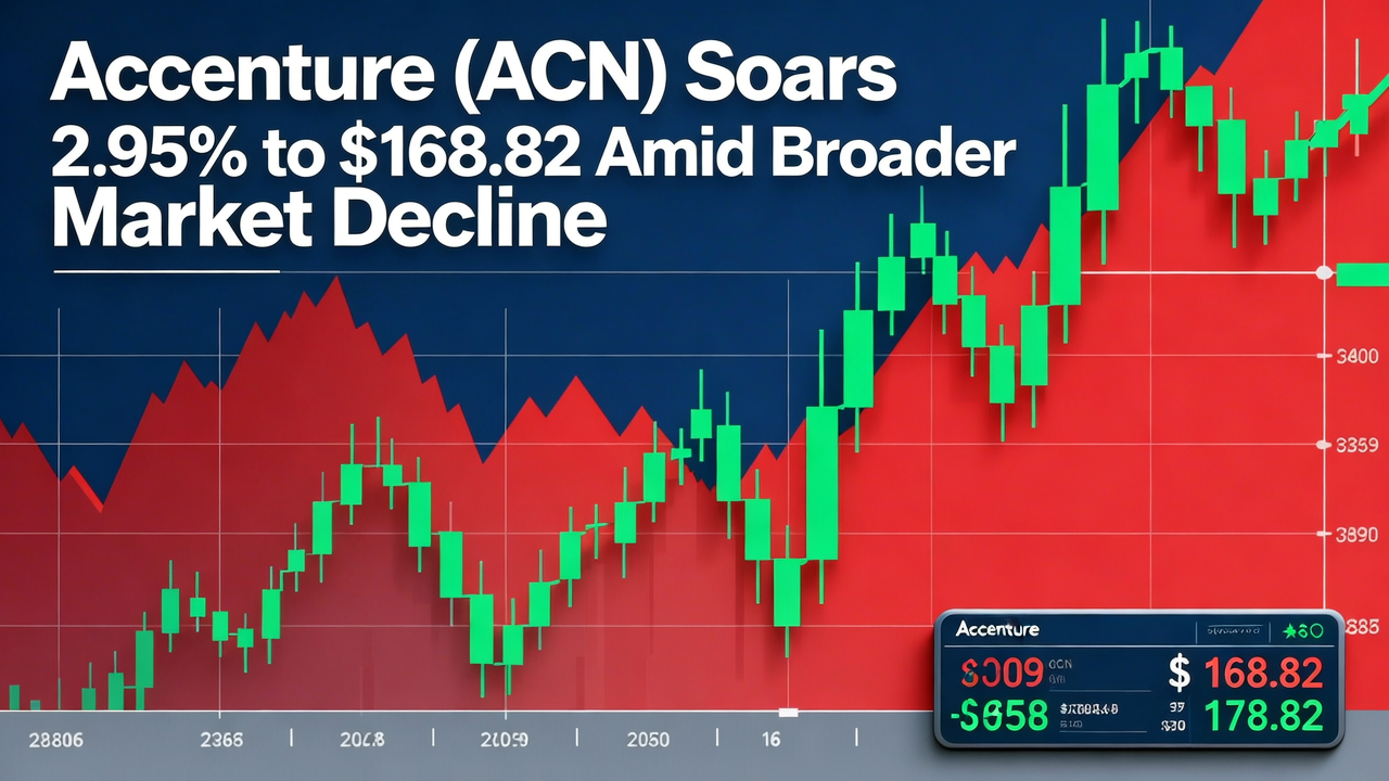 Accenture (ACN) Soars 2.95% to $168.82 Amid Broader Market Decline