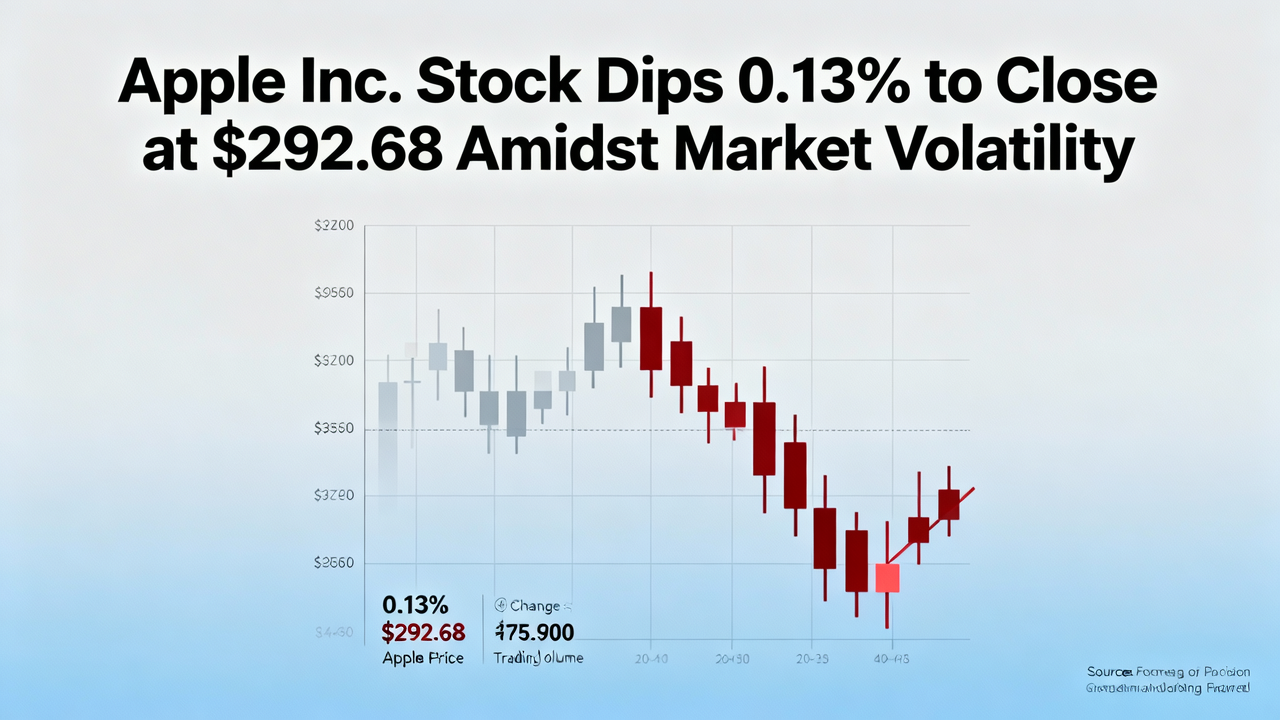 Apple Inc. Stock Dips 0.13% to Close at $292.68 Amidst Market Volatility