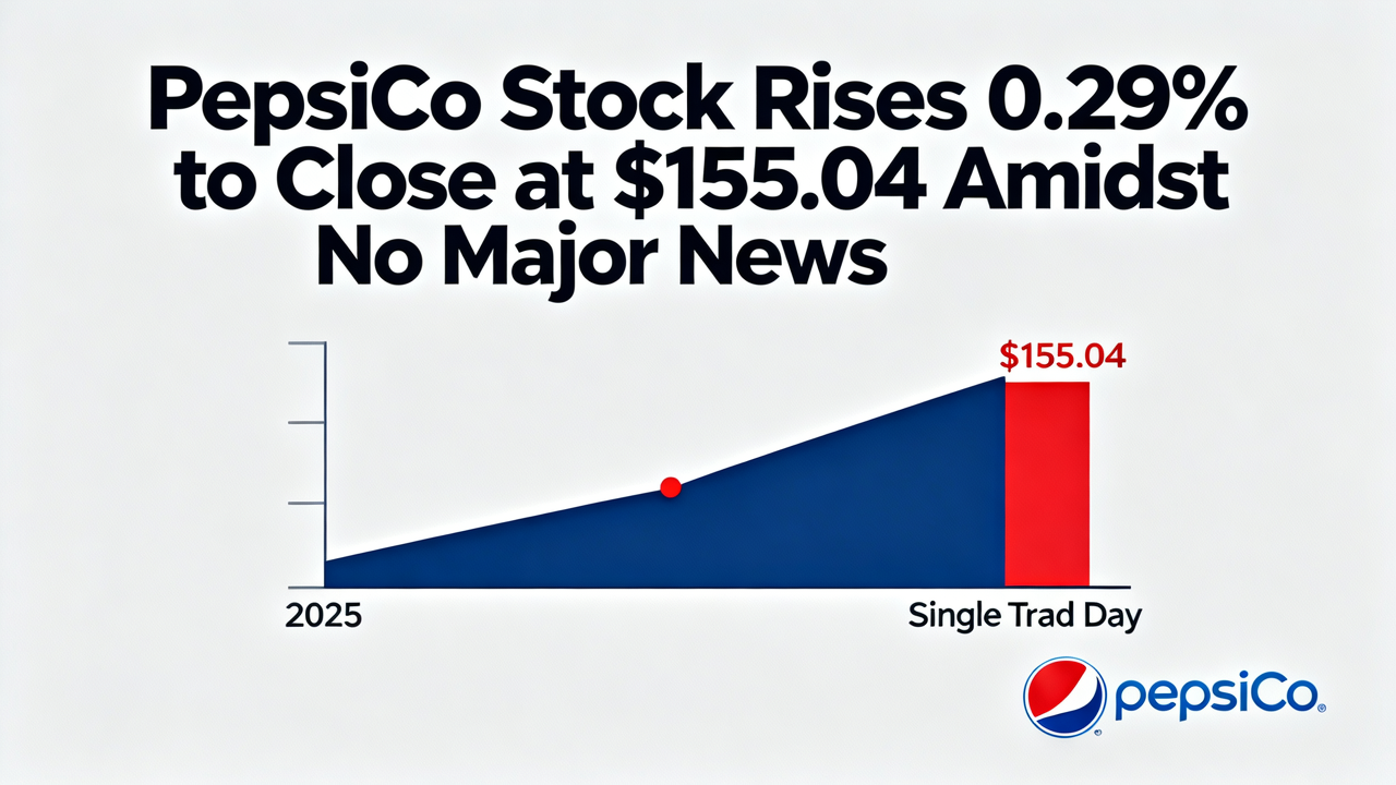 PepsiCo Stock Rises 0.29% to Close at $155.04 Amidst No Major News