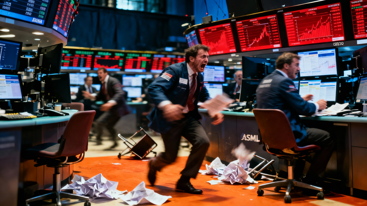 ASML Plummets 7.82% Amid Market Sell-Off and Regulatory Rumors